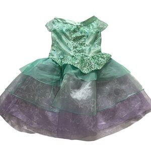 DISNEY Princess Ariel Little Mermaid Girls Strapless Costume Dress Size 7/8